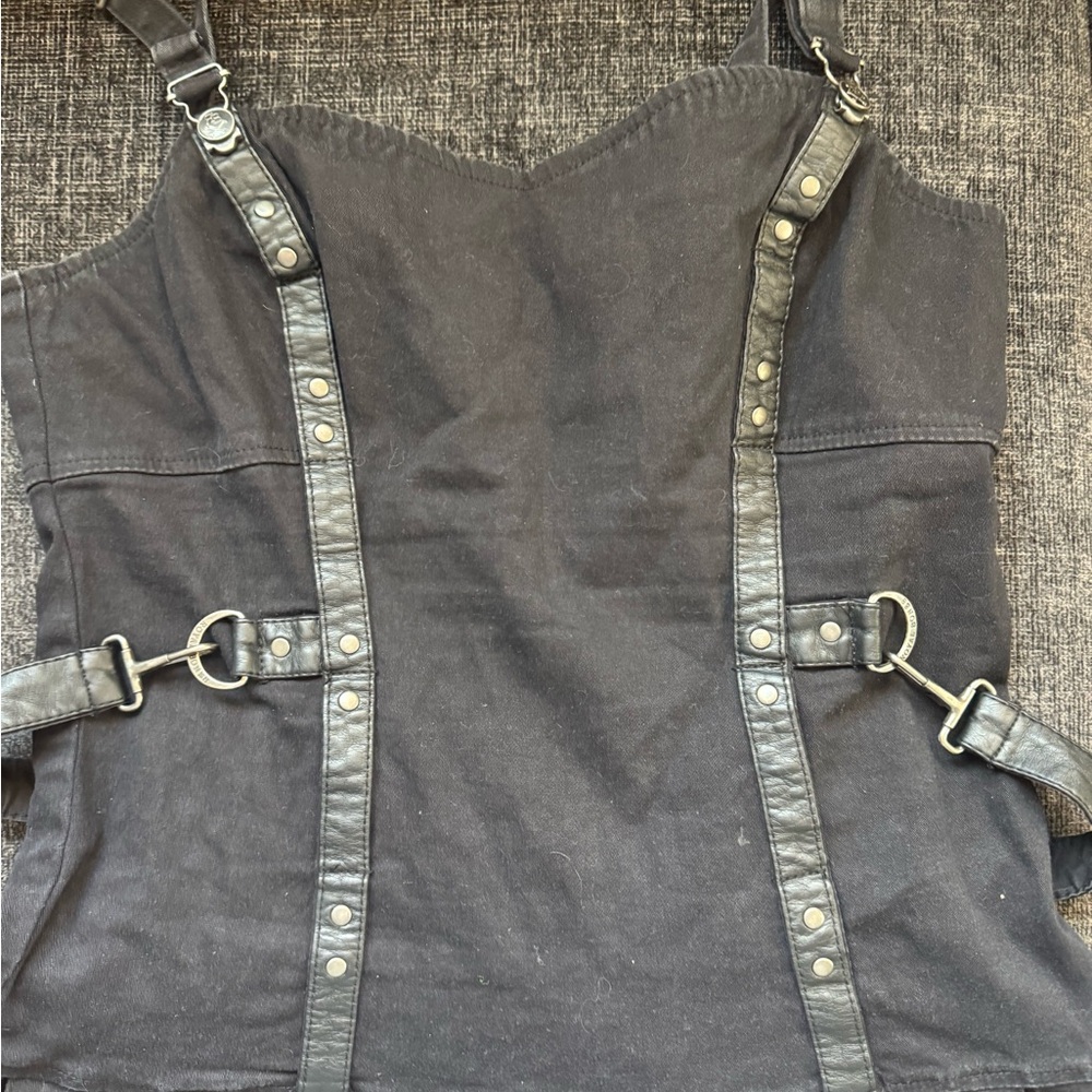 Royal Bones Black Denim Corset